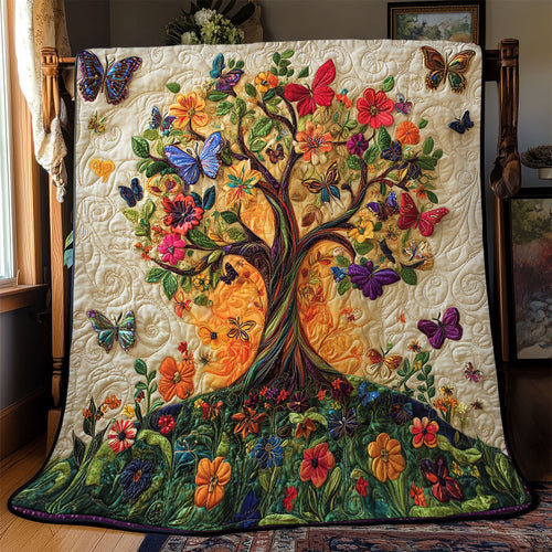 Butterfly Tree Of Life WJ1701005CL Quilt Blanket