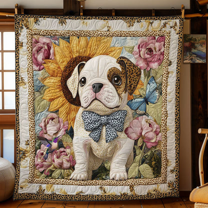 Leopard Charm Bulldog WN2412023CL Quilt Blanket