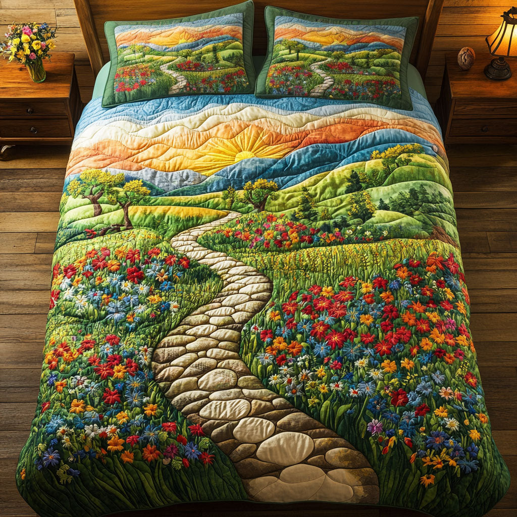 Magical Flower Forest WY1402094CL Quilted Bedding Set