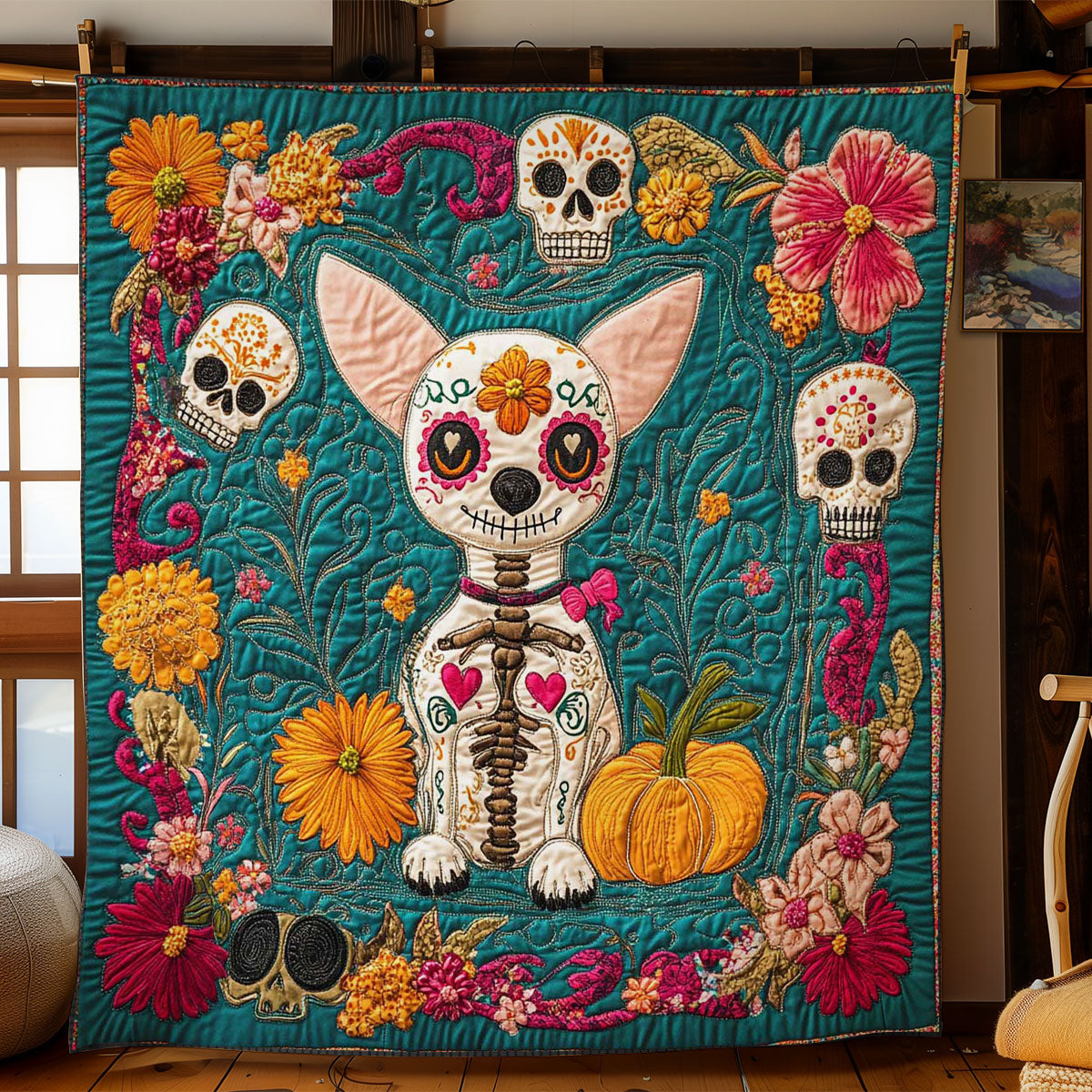 Day Of The Chihuahua WN2201017CL Quilt Blanket