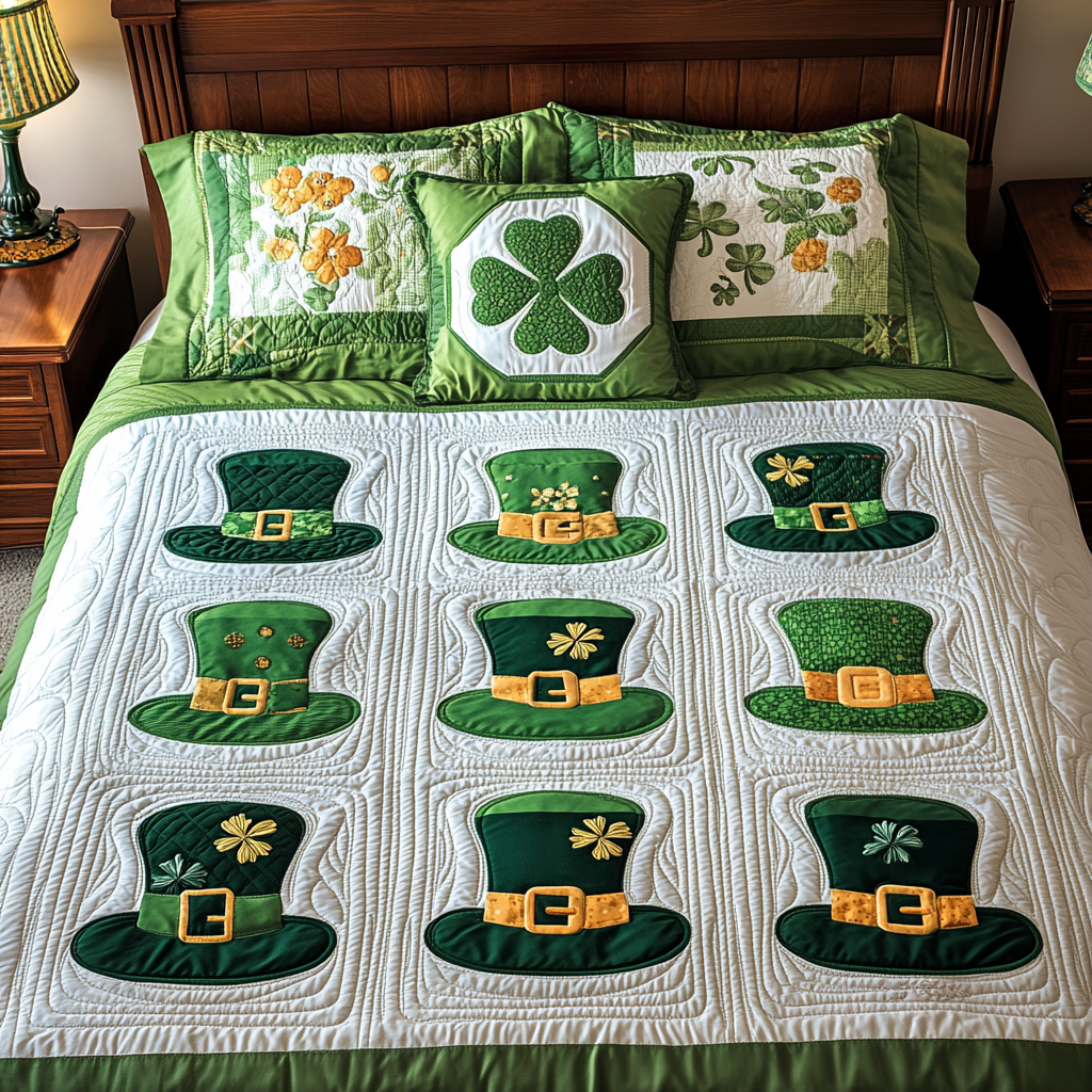Lucky Hat XR2101007CL Quilted Bedding Set