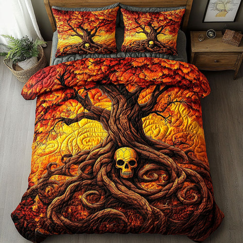 Mystic Tree And Skull WY1302103CL Quilted Bedding Set