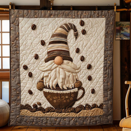 Coffee Gnome Delight WN2512051CL Quilt Blanket