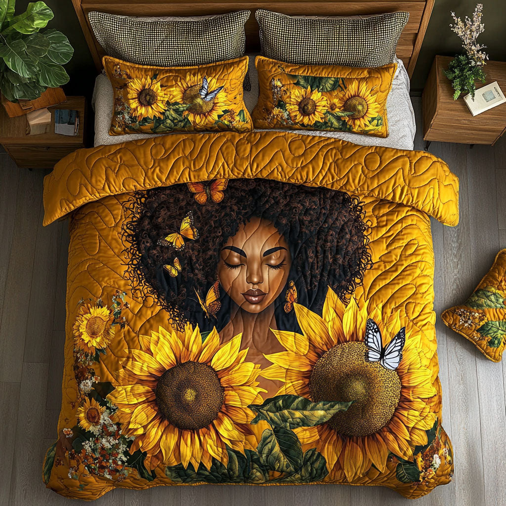 Sunflower Girl WY1202053CL Quilted Bedding Set