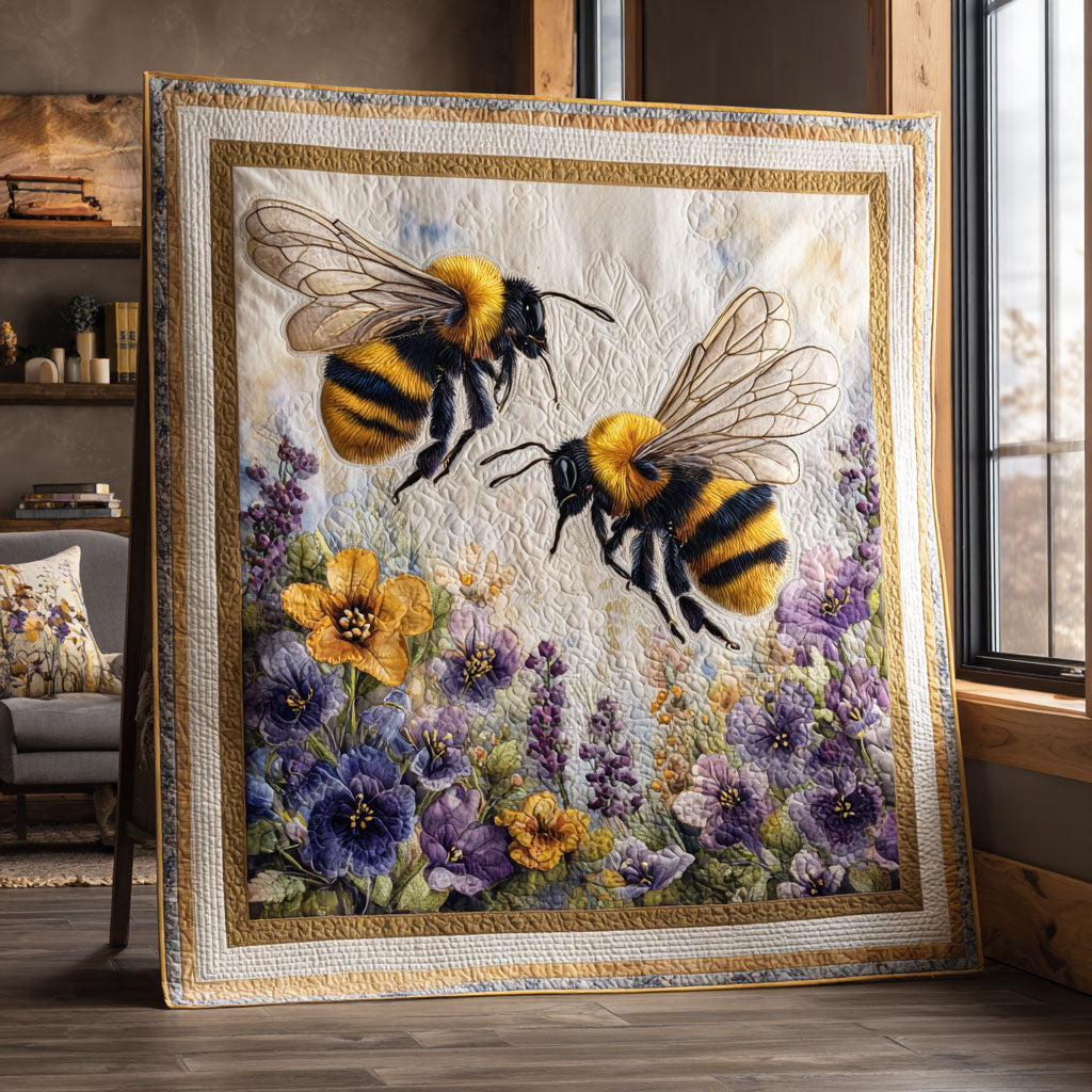 Floral Bee CW0707019CL Quilt Blanket