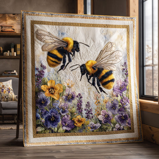 Floral Bee CW0707019CL Quilt Blanket