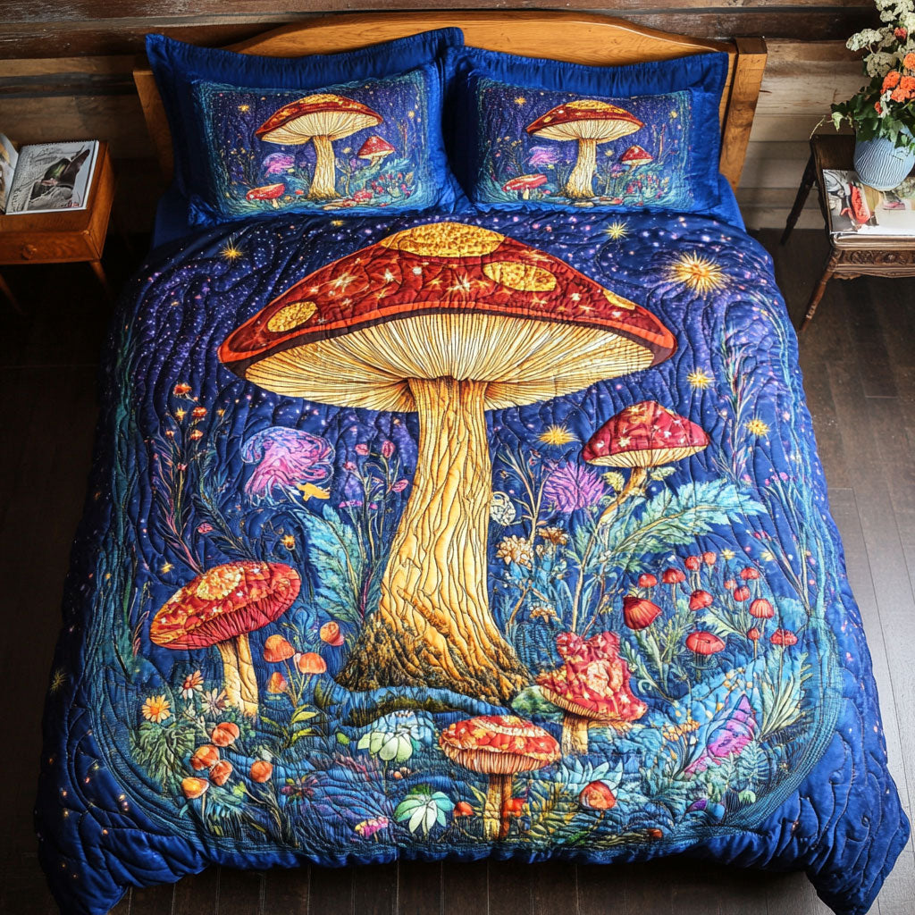 Mystic Mushroom WY1402108CL Quilted Bedding Set