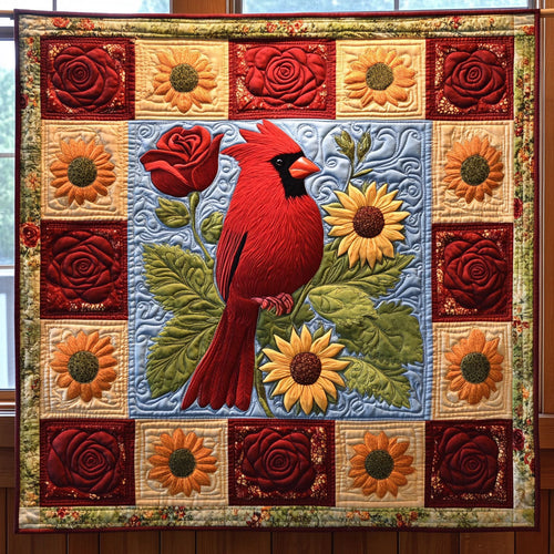 Cardinal Bloom CW2108033CL Quilt Blanket