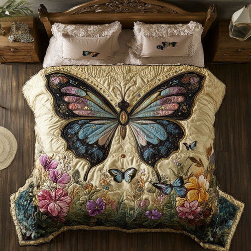 Butterfly Flower Color WT1402009CL Quilted Bedding Set
