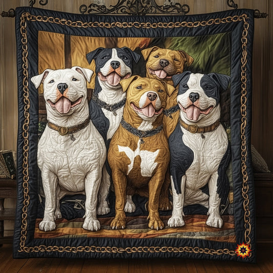Pitbull Gang WU0611040CL Quilt Blanket