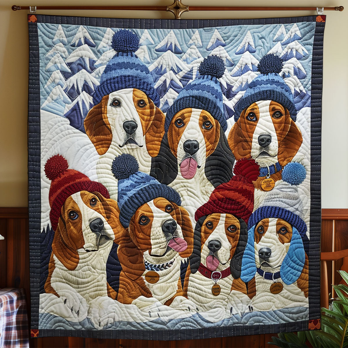 Winter Of Dachshund WY0801090CL Quilt Blanket