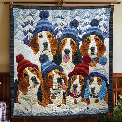 Winter Of Dachshund WY0801090CL Quilt Blanket