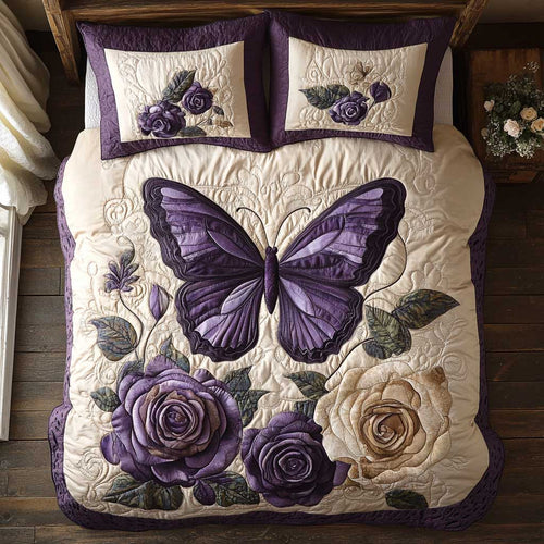 Roses Butterfly WP0602009CL Quilted Bedding Set