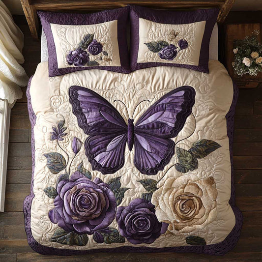 Roses Butterfly WP0602009CL Quilted Bedding Set