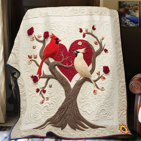 Couple Cardinal WY2312017CL Quilt Blanket