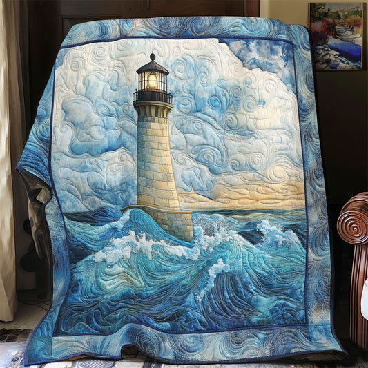 Lighthouse In Sea WX1601050CL Quilt Blanket