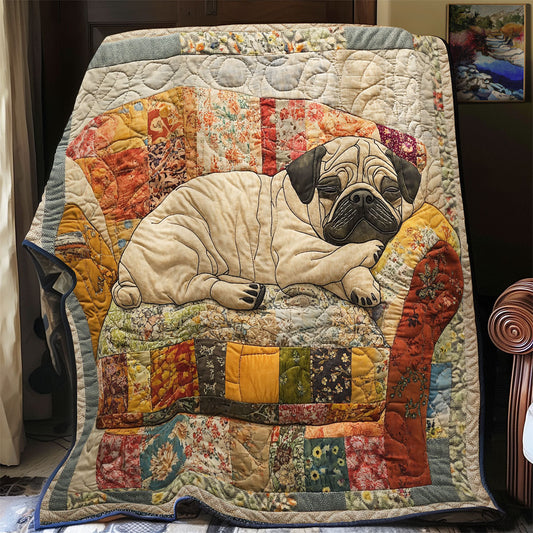 Relax Pug WX0401041CL Quilt Blanket