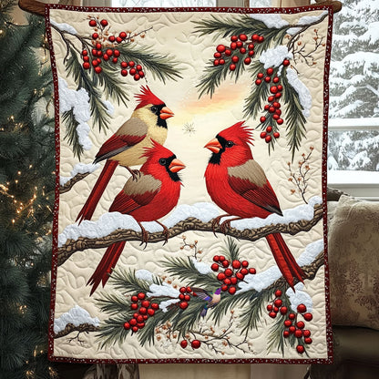 Winter Forest Of Cardinals WY0511021CL Quilt Blanket