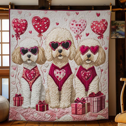 Poodle Valentine Bliss WN3112012CL Quilt Blanket