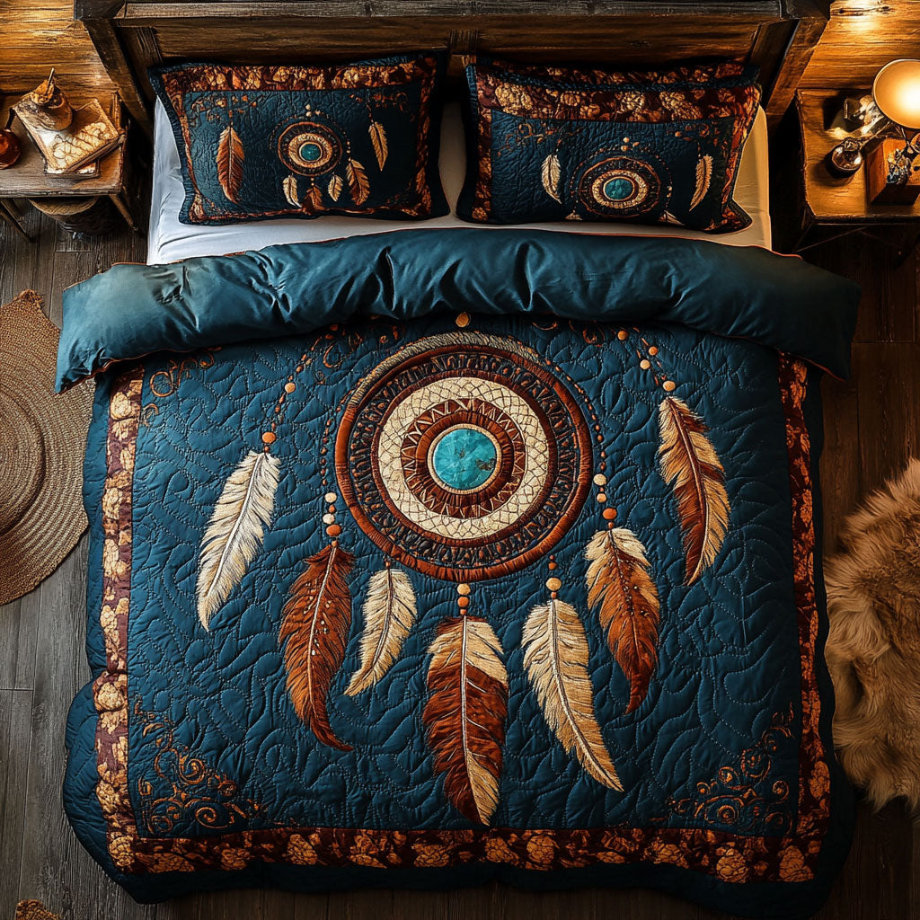 Blue Spirit Dreams WY0803062CL Quilted Bedding Set