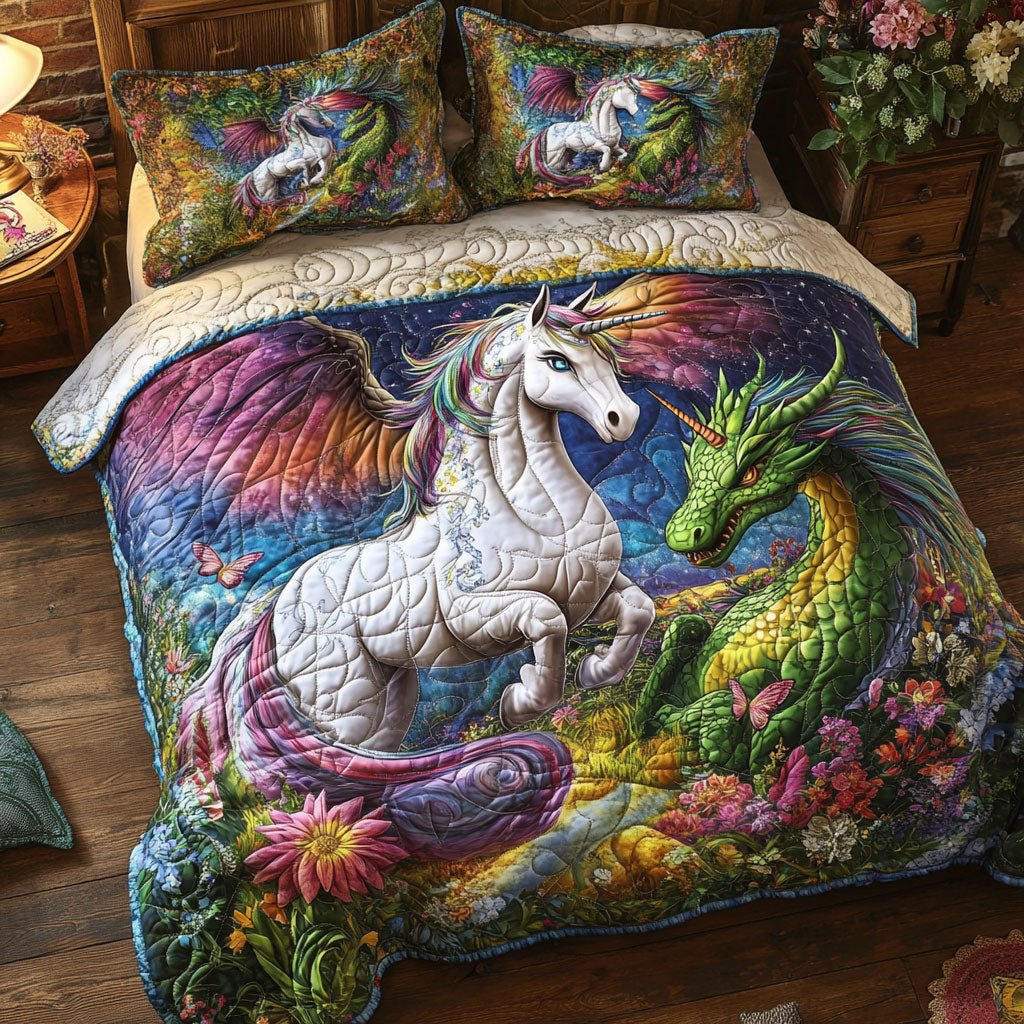 White Unicorn Dragon WT1403134CL Duvet Cover Set