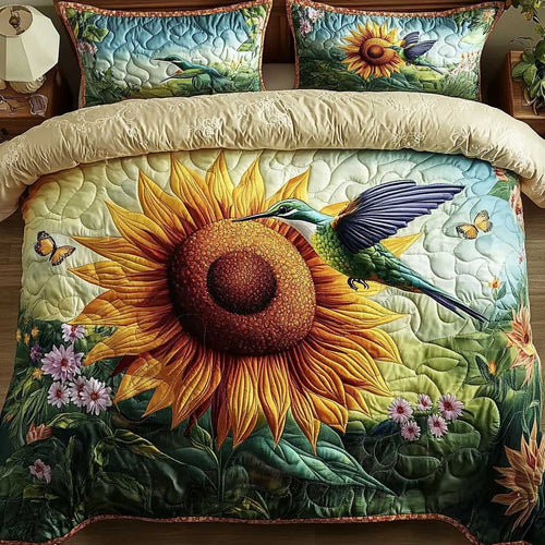 Hummingbird Bliss WN1302017CL Quilted Bedding Set
