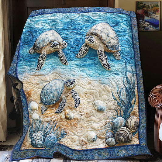 Serene Turtle WX0302055CL Quilt Blanket