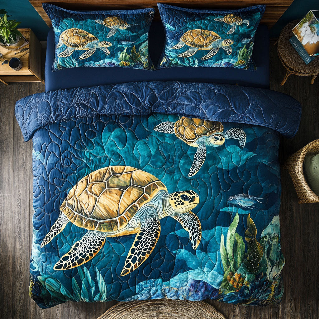 Turtl Sea WX2702047CL Quilted Bedding Set