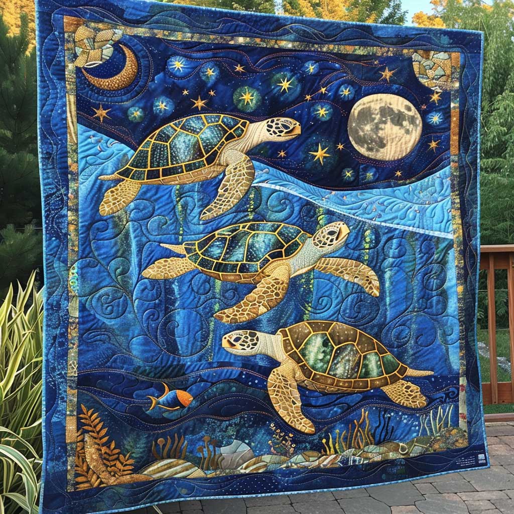 Sea Turtle WJ1309025CL Quilt Blanket