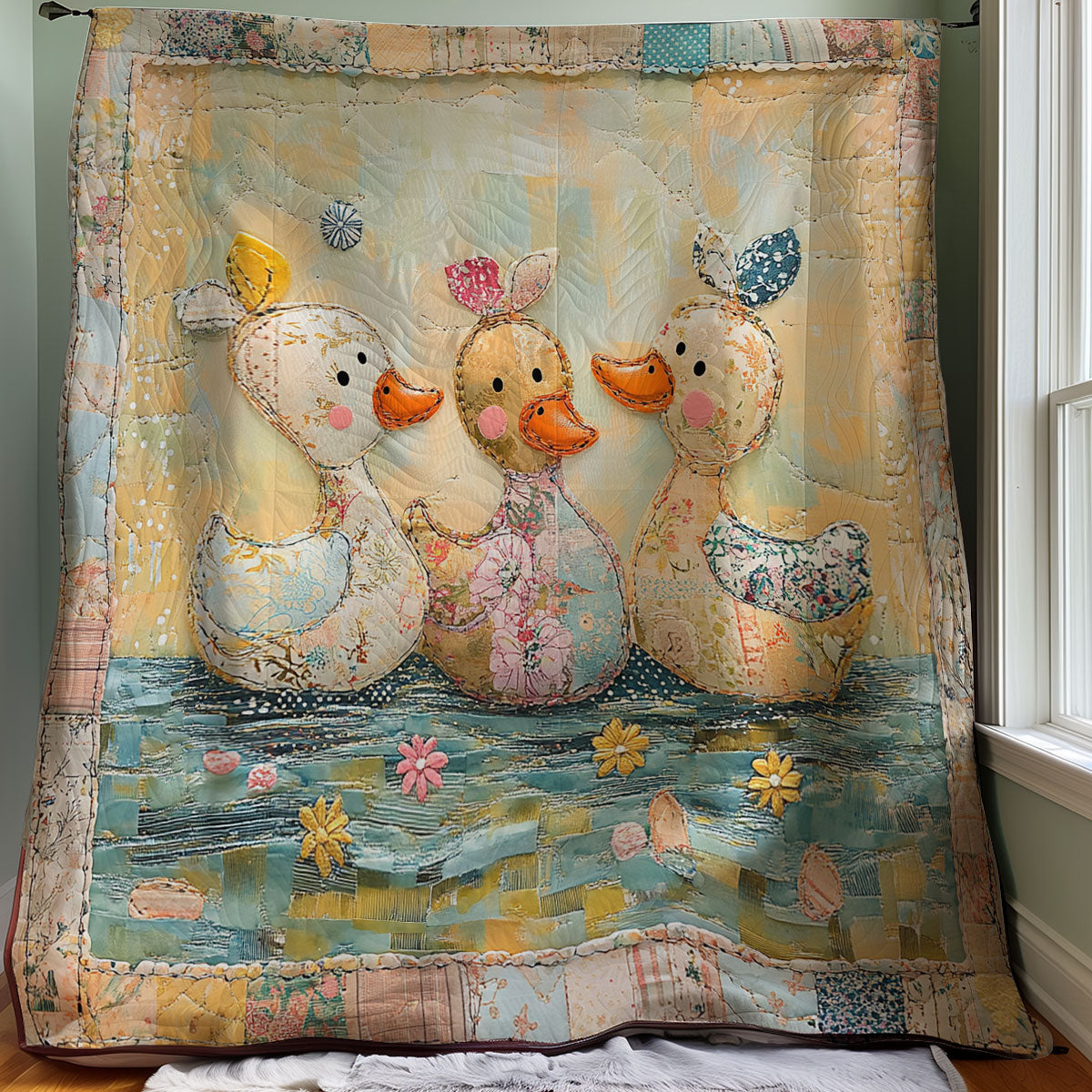Adorable Ducks XB1203021CL Quilt Blanket