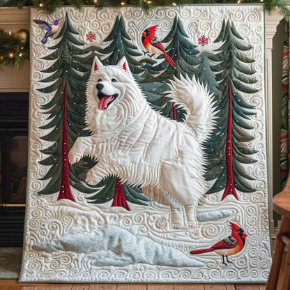 Samoyed Bliss WN2210009CL Quilt Blanket