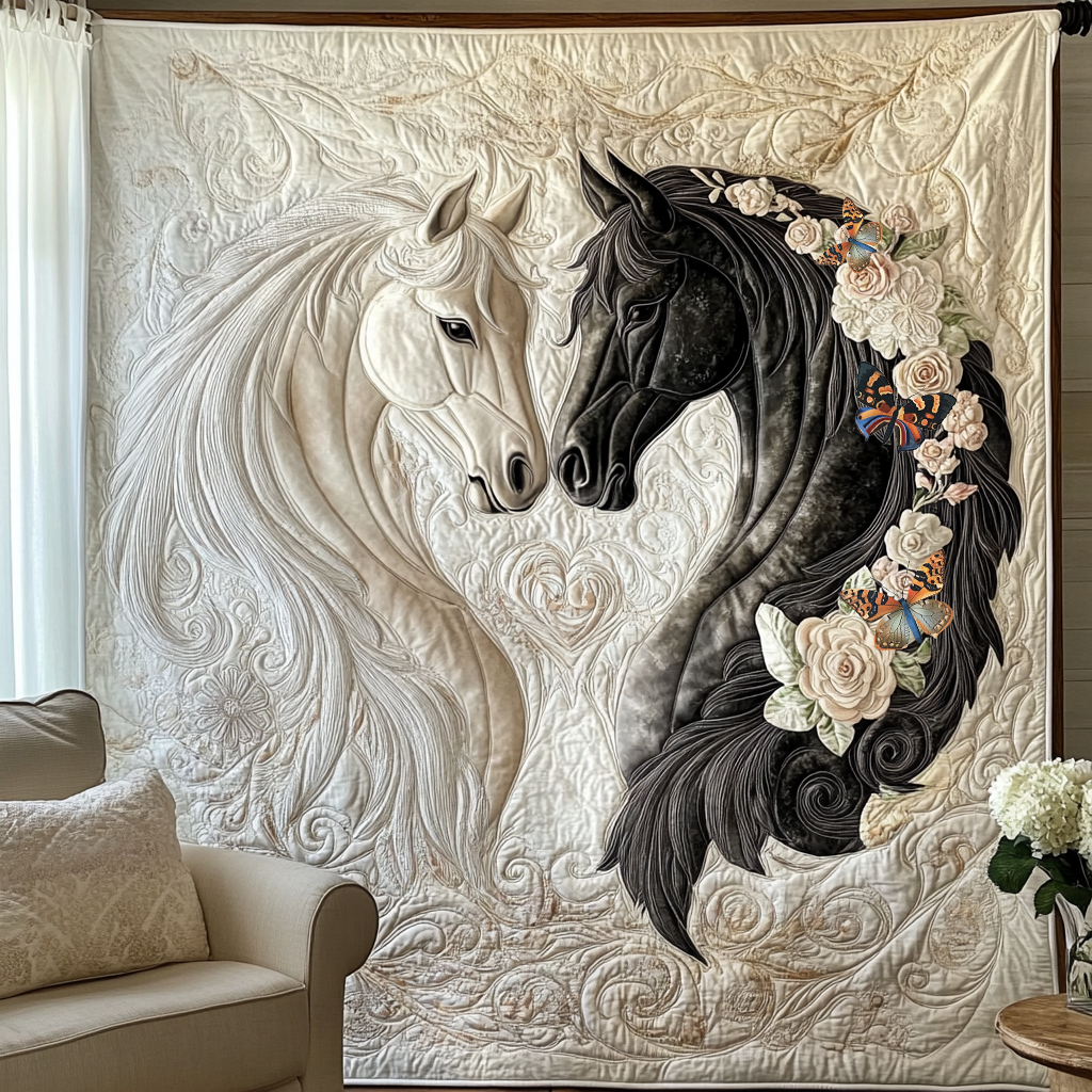 Twin Horses WG2112009CL Quilt Blanket