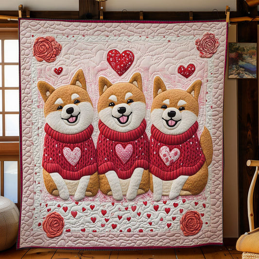 Valentine Shiba Joy WN0201015CL Quilt Blanket