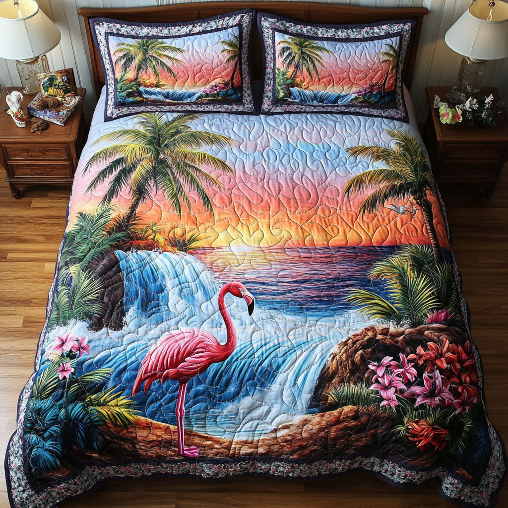 Flamingo Sea WT2702017CL Quilted Bedding Set