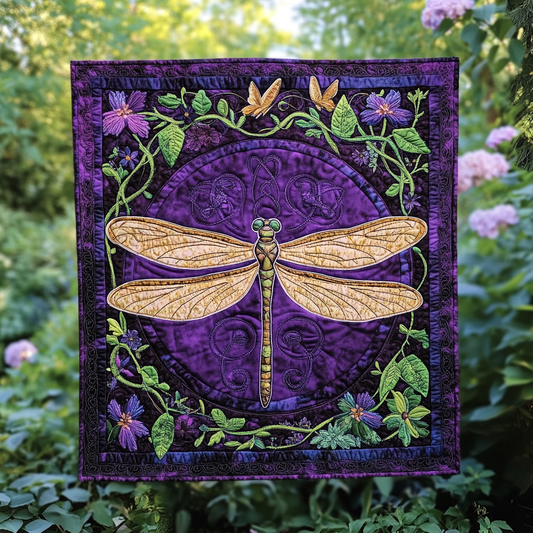 Purple Dragonfly YR0301028CL Quilt Blanket