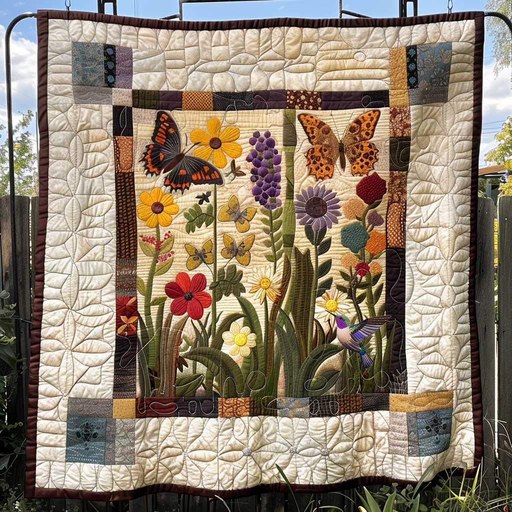 Butterfly Garden WN1410003CL Quilt Blanket