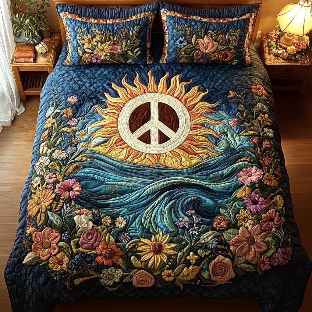 Sunrise Peace WN1202044CL Quilted Bedding Set