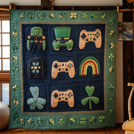 Shamrock Game Controller WN0701040CL Quilt Blanket