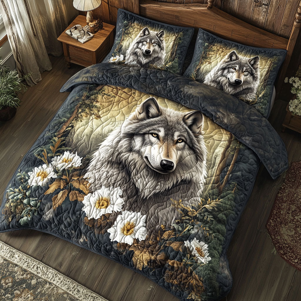 Wolves Wildflowers Bloom WT1403082CL Duvet Cover Set