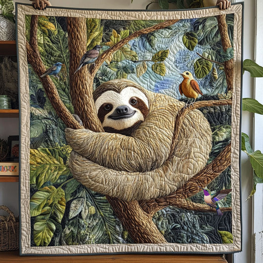 Sloth Smile WX1610028CL Quilt Blanket