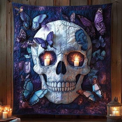 Skull Of Butterflies WN2410011CL Quilt Blanket