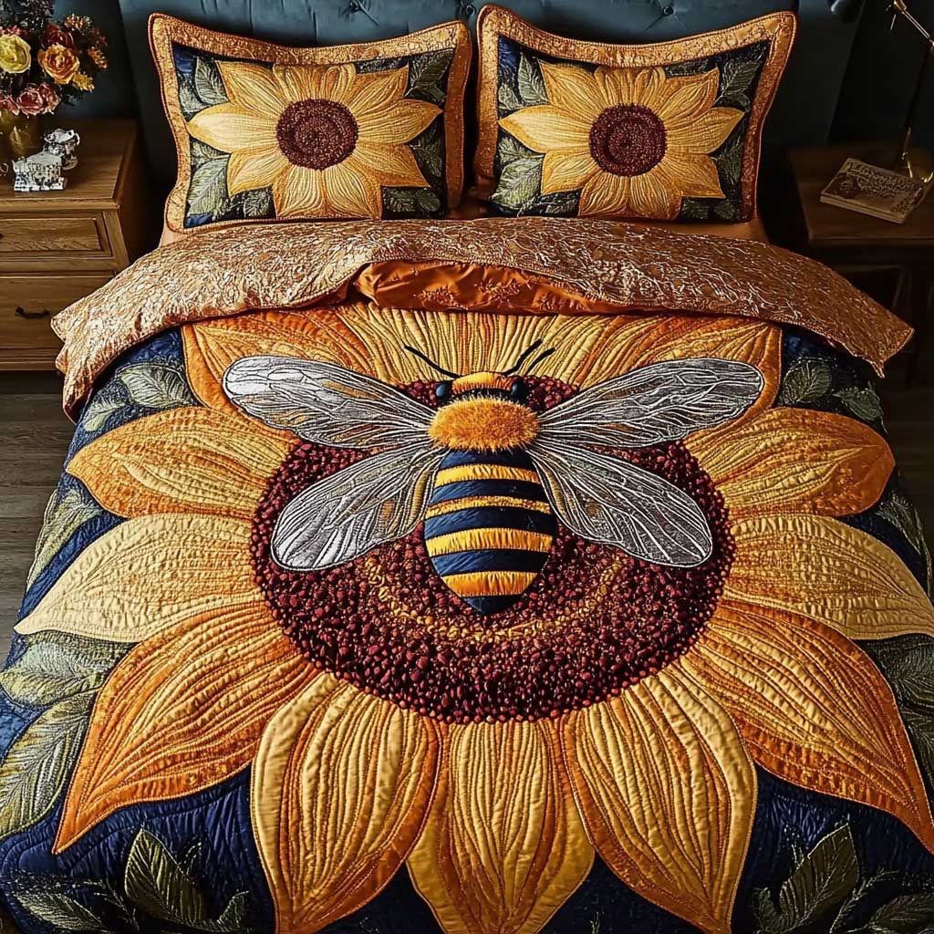 Nature’s Bee WN1202021CL Quilted Bedding Set
