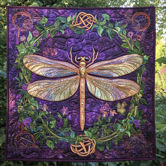 Royal Bloom Dragonfly YR0301027CL Quilt Blanket