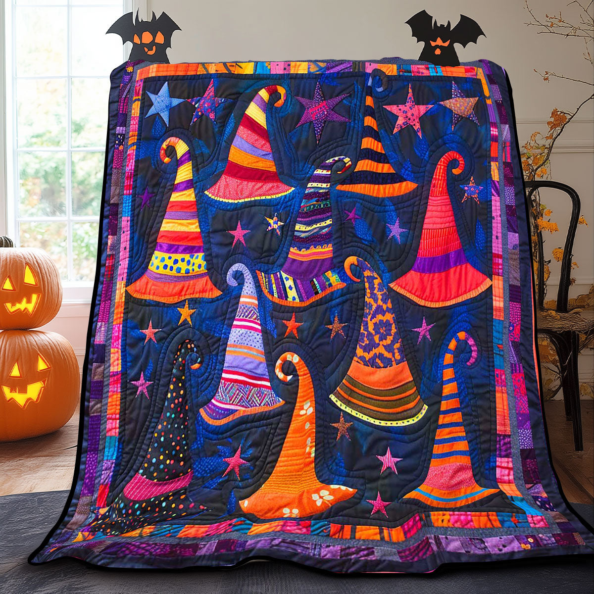 Witch Hat Halloween WP1308039CL Quilt Blanket