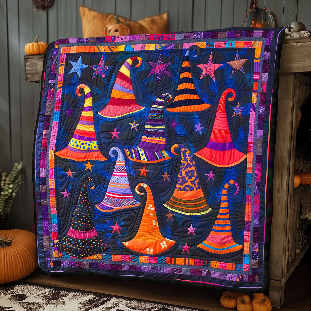 Witch Hat Halloween WP1308039CL Quilt Blanket