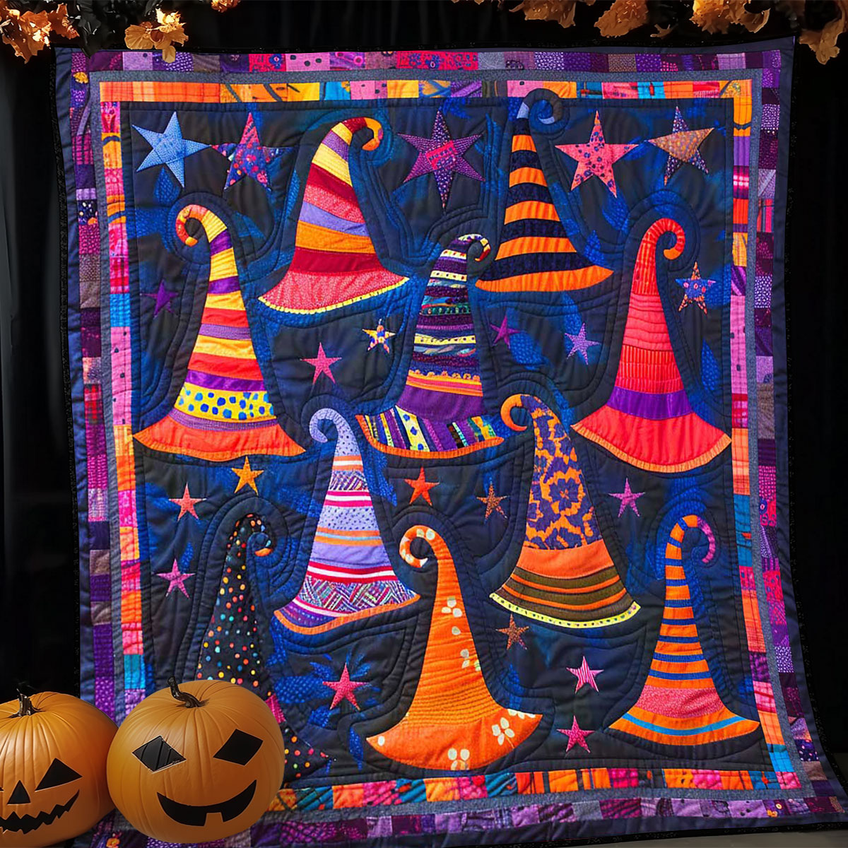 Witch Hat Halloween WP1308039CL Quilt Blanket