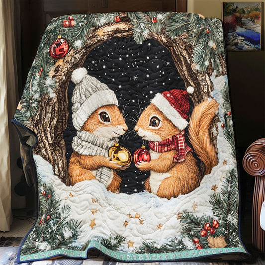 Adorable Squirrels WX1712001CL Quilt Blanket