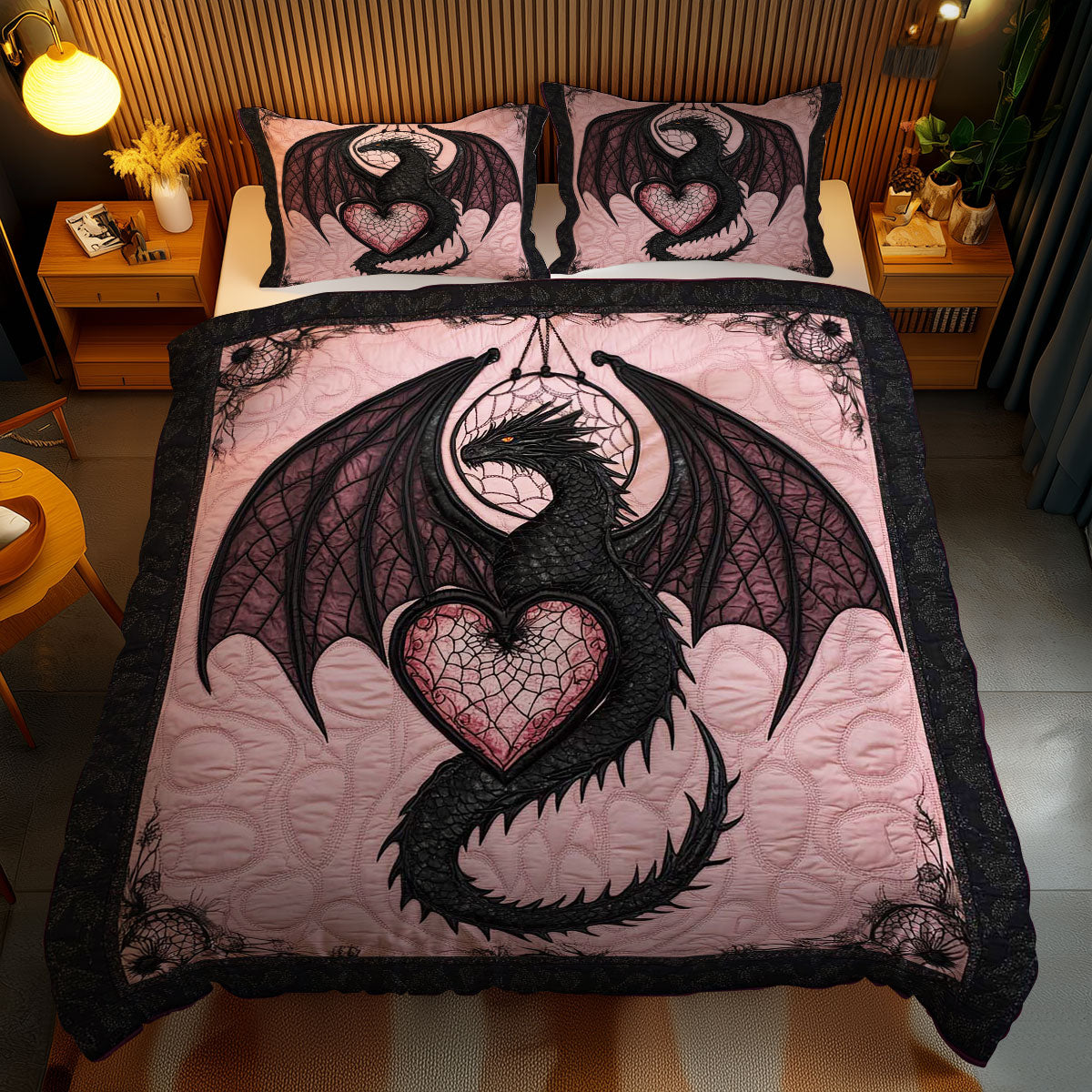 Heart Of The Dragon WN1002067CL Quilted Bedding Set