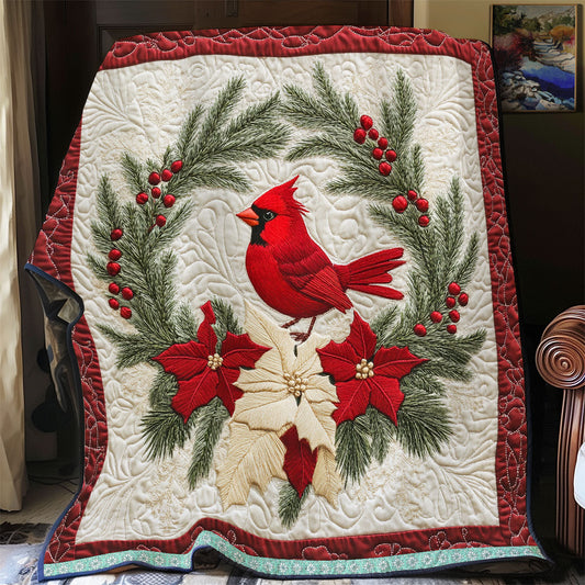Glowing Cardinal WX2412021CL Quilt Blanket