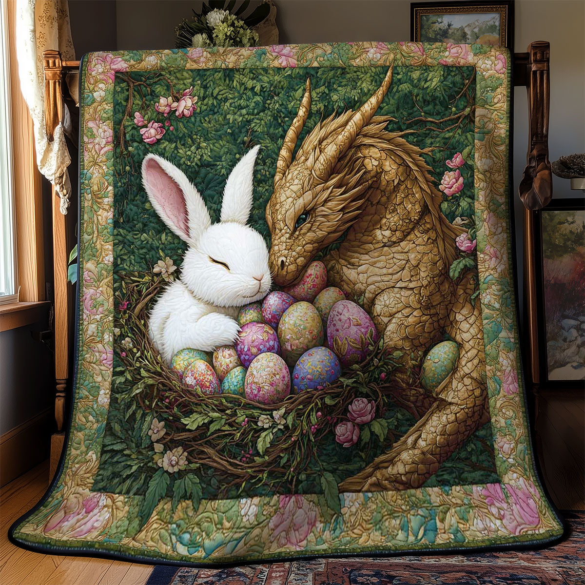 Dragon And Rabbit Harmony WN1501037CL Quilt Blanket